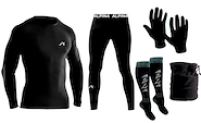 Kit Conjunto Termico + Guantes PP + Medias C Alta + Cuello ALPINA Microfibra