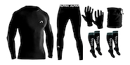 Kit Conjunto Termico + Guantes PP + 2 Medias C Alta + Cuello ALPINA Microfibra