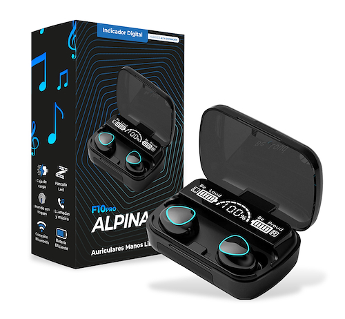 Auriculares Bluetooth Cargador Celular (Superiores al F9-5) ALPINA F10 Pro - $ 5.317