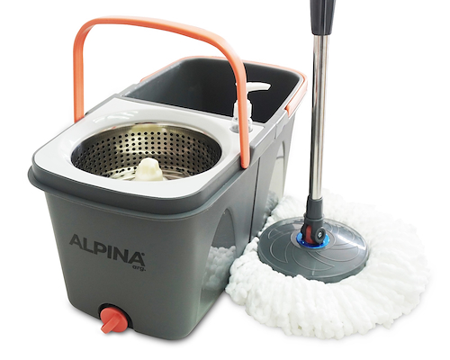 Set Mopa Giratoria Balde Plegable Escurridor Lampazo ALPINA FD066 - $ 22.990