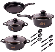 Bateria De Cocina Ollas Sarten 13 Piezas Antiadherente ALPINA DR 2103 Linea Economica