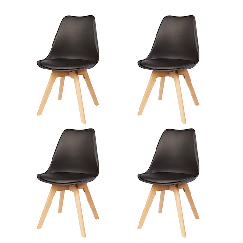 Silla Comedor Cocina Con Almohadon Nordicas X4 Unidades ALPINA Tulip Eames A2 - $ 118.684