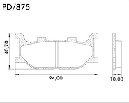 Yamaha Fz6 / XJ600 / Virago 1100 FRASLE Pastillas De Freno Pd/875