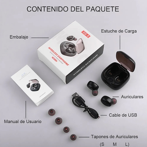 Xg8 audífonos inalámbricos con bluetooth resistentes al agua clearance