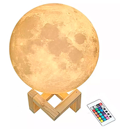 Lampara Velador De Mesa Luz De Luna Esfera 3D Colores Usb GENERICO MOON-01