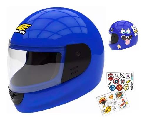 Casco Moto Niño Niña HALCON H5 Kids Stickers - $ 31.884