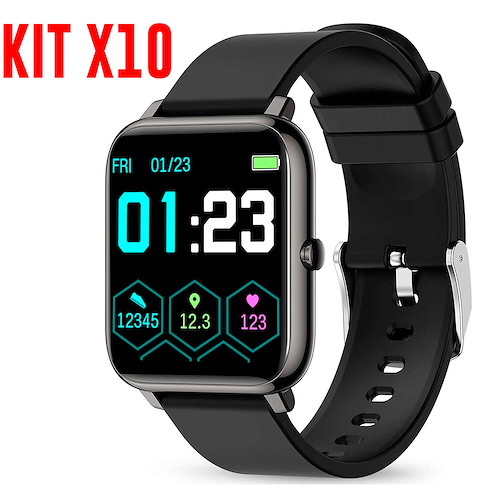 Kit X10 Smartwatch Reloj Inteligente Deportivo Impermeable HERO BAND III P22 - $ 268.454