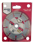5 Discos Corte Diamantado Amoladora HESSEN 110X22.2 Segmentado