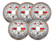 5 Discos Corte Diamantado Amoladora HESSEN 110X22.2 Turbo