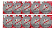10 Discos Corte Diamantado Amoladora HESSEN 230X22.2 Segmentado