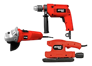 Kit Taladro Impacto + Amoladora Angular + Lijadora HESSEN 016-5225 + 016-5284 + 016-5714