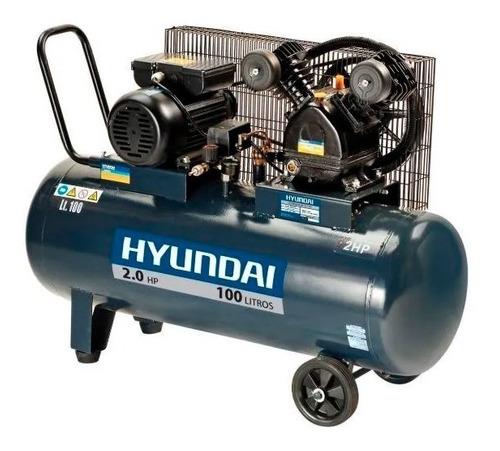 Compresor Profesional 100 litros de Faja - Hyundai - Macrocity