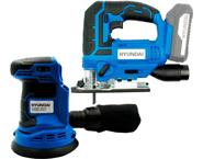 Kit Lijadora Orbital 20V 125Mm + Sierra Caladora HYUNDAI Hycos20 / Hycsj20