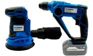 Kit Lijadora Orbital 20V 125Mm + Rotomartillo 1.1J HYUNDAI Hycos20 / Hycrh20