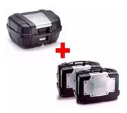 Baul Trasero 52Lt + Baules Laterales 33Lt Kappa KAPPA Kgr52 (Plata) + Krg33x2 (Plata)