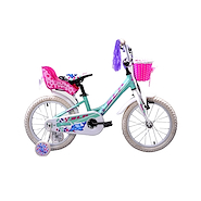 Bicicleta Infantil Para Nena Con rueditas Rodado 16 SLP Dolphin