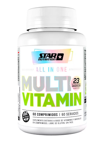 Multivitaminico 60 Capsulas Sin Tacc Con Resveratrol STAR NUTRITION All In One Vitamin - $ 12.227