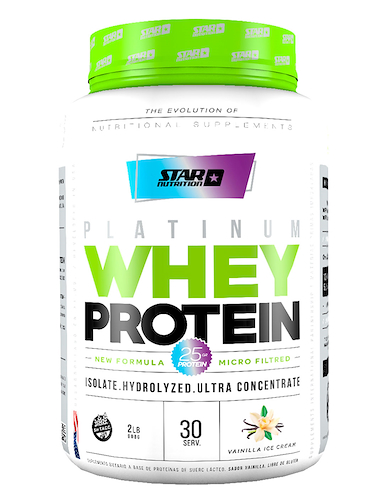 Suplemento En Polvo Proteinas Pote 2 Lb STAR NUTRITION Platinum Whey Protein - $ 25.362
