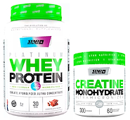 Kit Proteina Pote 2 Lb + Creatina Pura 300 Gr STAR NUTRITION Platinum Whey Protein / Creatine Monohydrate