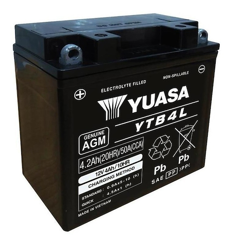 Bateria Para Moto Yb4l-B Gel YUASA Ytb4l - $ 45.991