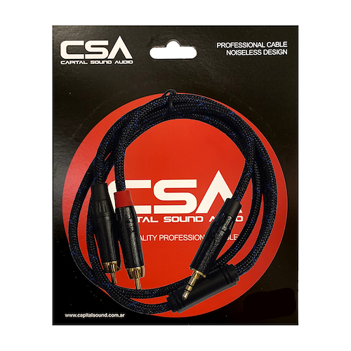 CSA AC035 1M PLUG 3,5 STEREO A RCA
