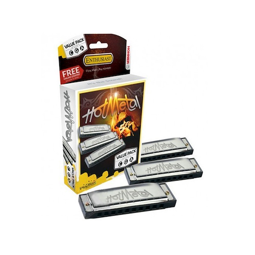 HOHNER M572XPS HOT METAL C DO,G SOL ,A LA PACK X 3