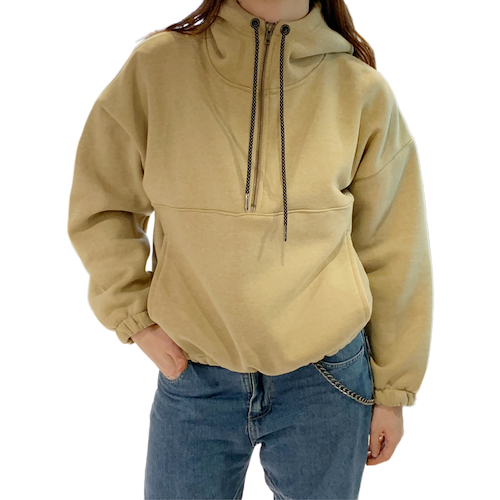 REEF MANY HALF ZIPPER OCRE