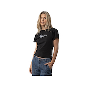 RUSTY WET TECH SKIMMER BABY TEE NEGRA