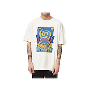 RVCA SPACED OUT OVERSIZE TEE BLANCA