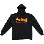 THRASHER HOODIE MEN FLAME NEGRO