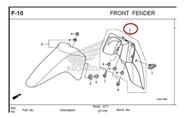 BIZ 125 FENDER B FR HONDA