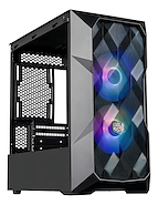 COOLER MASTER TD300 MESH NEGRO GABINETE GAMER VIDRIO TEMPLADO ARGB X2 FAN MINI TOWER