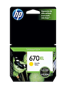 INK CARTRIDGE HP 670XL YELLOW CZ120AL