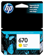 INK CARTRIDGE HP 670 AMARILLO CZ116AL