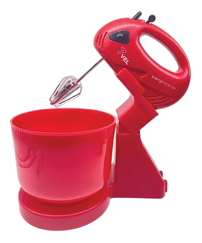 BATIDORA DE MANO CON BOWL ROJA KANJI KJH-BL0300HMB01R