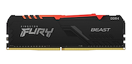 MEMORIA RAM UDIMM RGB KINGSTON 8GB DDR4 3000MHZ FURY BEAST RGB KF430C15BBA/8