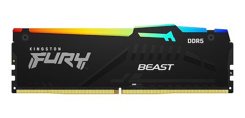 MEMORIA RAM UDIMM RGB KINGSTON 32GB DDR5 4800MHz FURY BEAST RGB KF548C38BBA-32