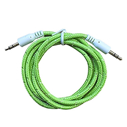 CABLE MINIPLUG 3.5 A 3.5 NETMAK NM-C66G GREEN 1M REFORZADO