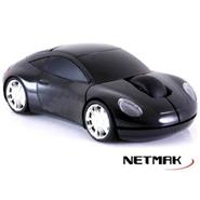 MOUSE USB NETMAK NM-CARS AUTITO DEPORTIVO BLACK