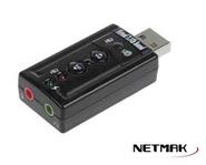 PLACA DE SONIDO NETMAK NM-SU8CH USB SONIDO 7.1