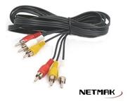 NETMAK NM-C33 3MTS CABLE 3RCA 3RCA