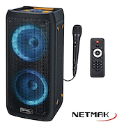 PARLANTE KARAOKE  CON MIC BT/ UBS/ SD/ AUX NETMAK NM-DINAMITA 8"