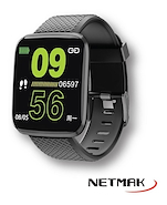 NETMAK RELOJ SMART BAND BT 4.0 NEGRO SMART WATCH
