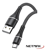 NETMAK NM-117 NEGRO CABLE USB A MICRO USB 2A STRONG