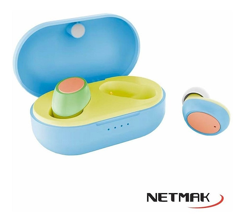 AURICULAR BLUETOOTH NETMAK NM-BUD-Z MULTICOLOR