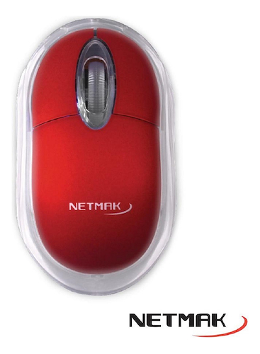 MOUSE USB NETMAK NM-M01 ROJO