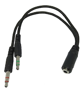 NOGA-NET MINI PLUG DE 3.5 A 2 3.5 3.5MM MACHO A 2 3.5 HEMBRA