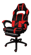 SILLA GAMER CON APOYAPIES NOGA-NET TYPHON ROJA Y NEGRA