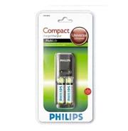 CARGADOR DE PILAS PHILIPS SCB1280NB + PILAS