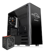 GABINETE CON FUENTE THERMALTAKE V200 RYZEN TG BLACK 500W TT-500NL2NK